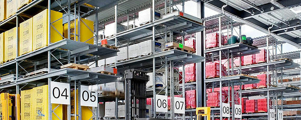 Palletstellingen voor bouwmaterialen