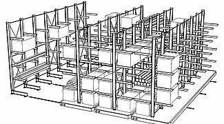 Mobile cantilever racking