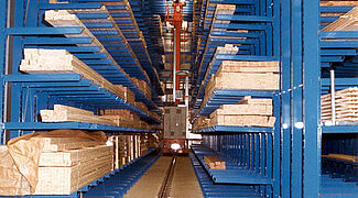 automatic storage systems with stacker crane