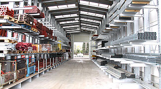 rack-clad warehouse, building industry