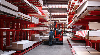 cantilever racking systems for the storage of building material