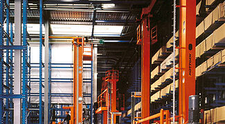 automatic storage systems with stacker crane